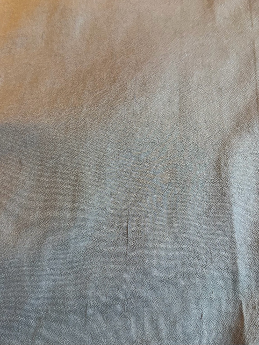 Eileen Fisher Silk Georgette Crepe Mandarin Collar Long Shirt- Light Gray - Picture 10 of 14